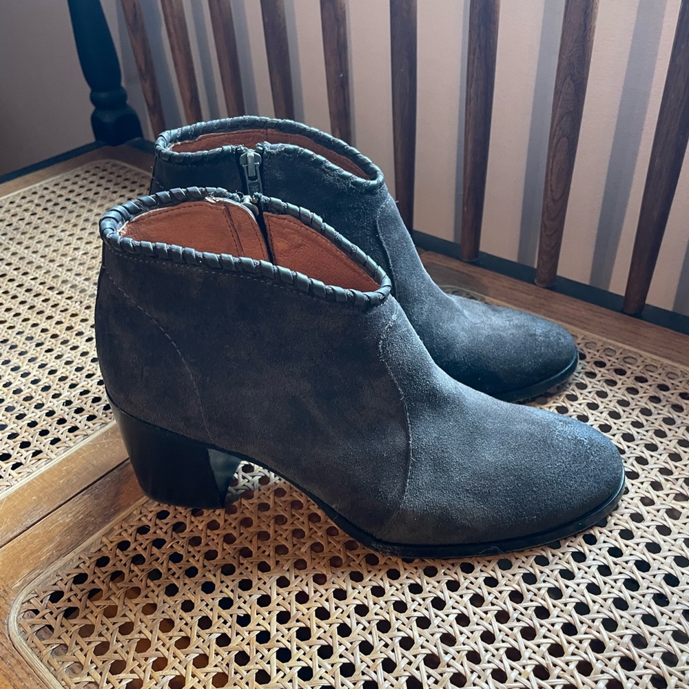 FRYE Women's Brown Leather Suede Heel Chelsea Bootie Size 9.5 Fall